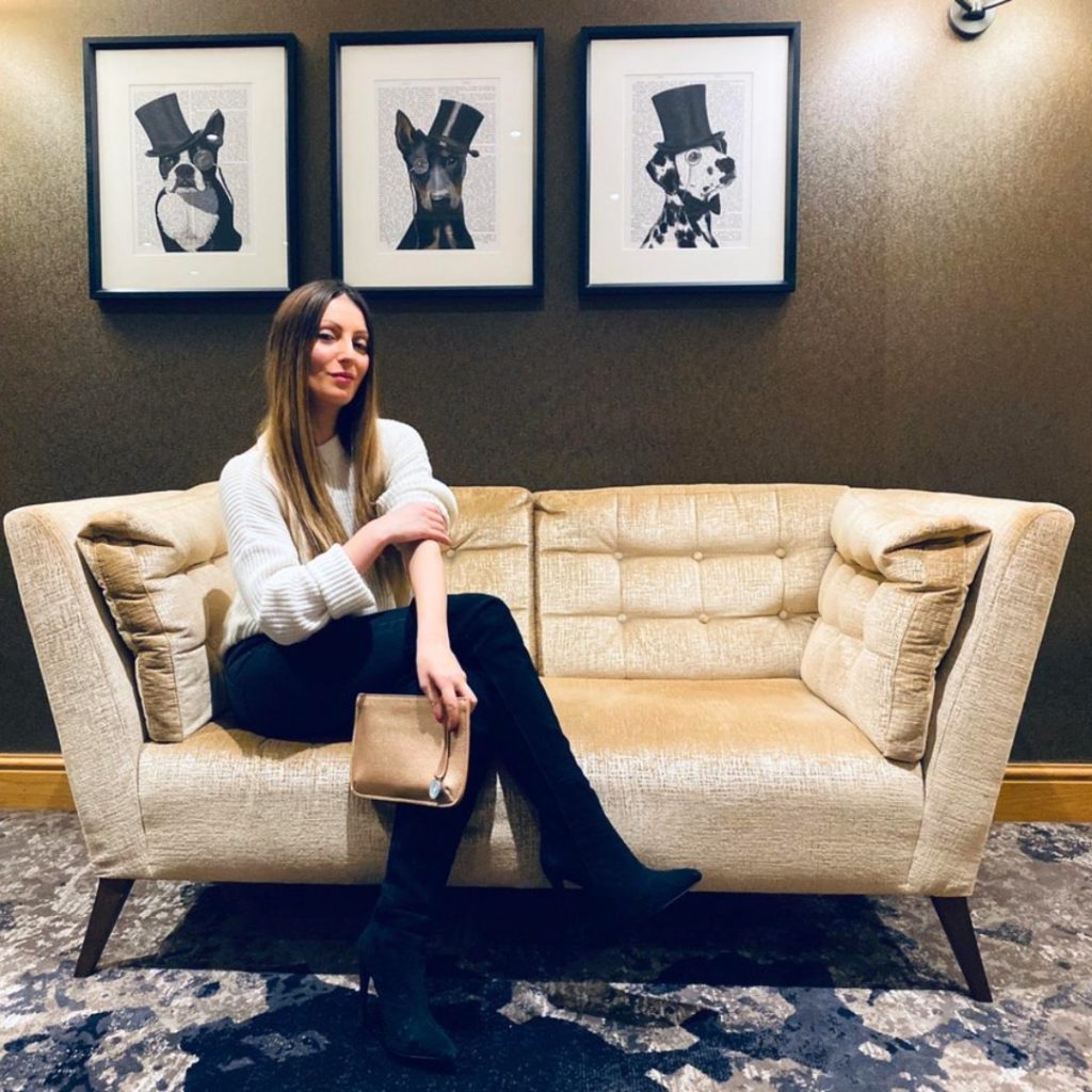 Roberta Lee Models Ethical Brands and Preloved Fashion from Clothing Swaps | Faux Leather Clutch | The Morphbag by GSK