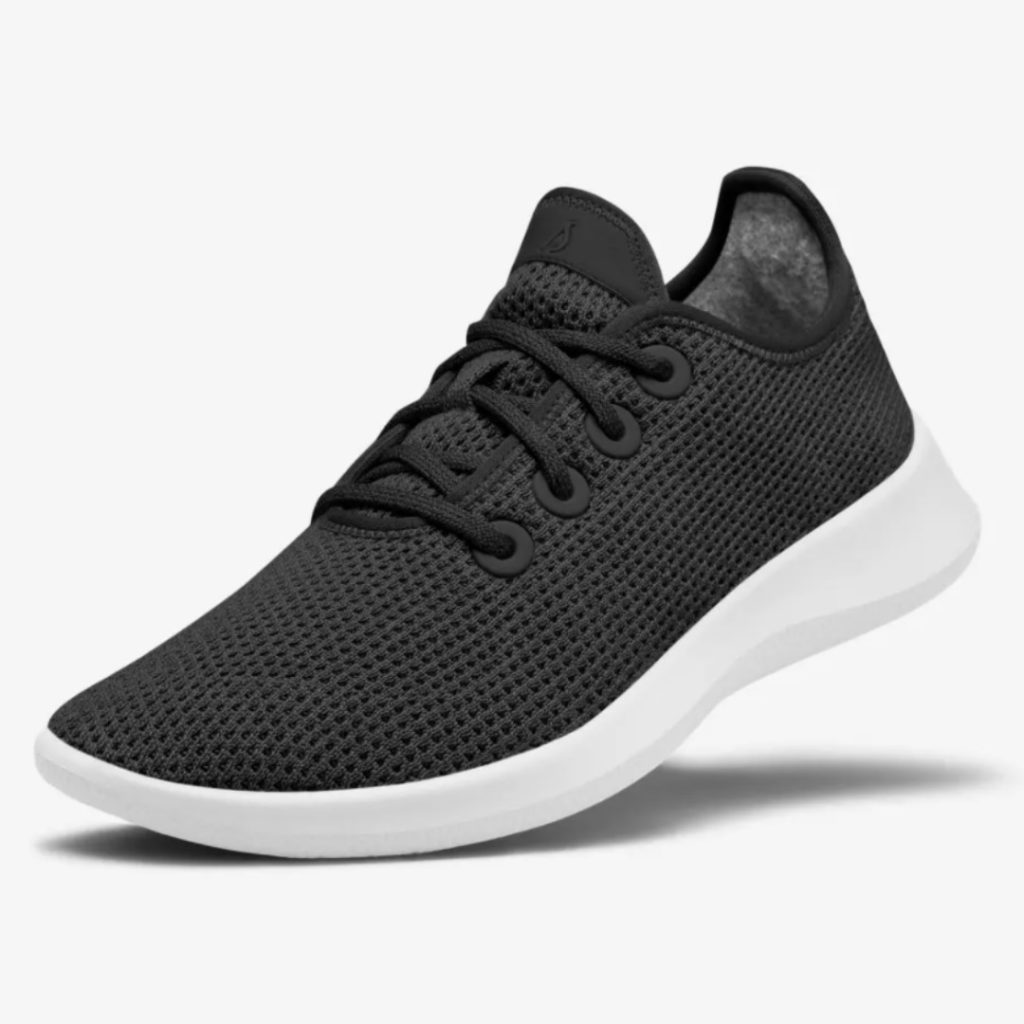 Black and white everyday trainers | All Birds Brand | Monochrome sneakers | Sustainable, ethical runners | Tencel footwear