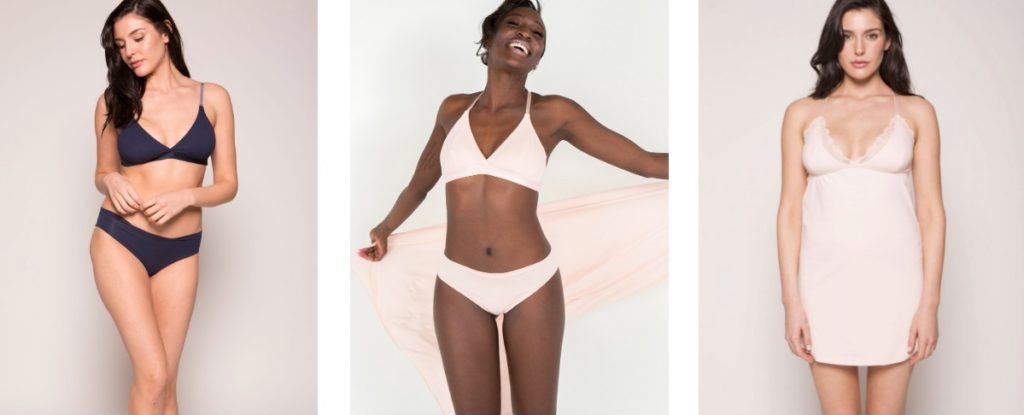 Navy and blush pink underwear set | Women’s Organic Cotton Underwear Sets | Ethical Underwear Brand, AmaElla