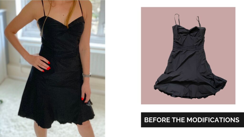 Little Black Dress With Ruffle Hem | The Sustainable Stylist Roberta Style Lee