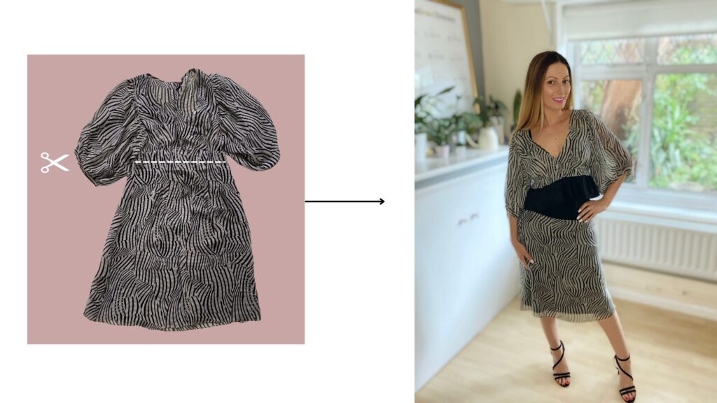 Zebra Print Co-ord set Cropped Top and Midi Skirt