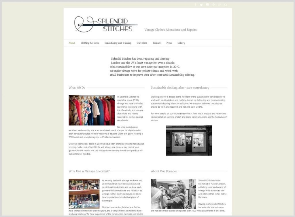 Vintage clothing repairs and alterations