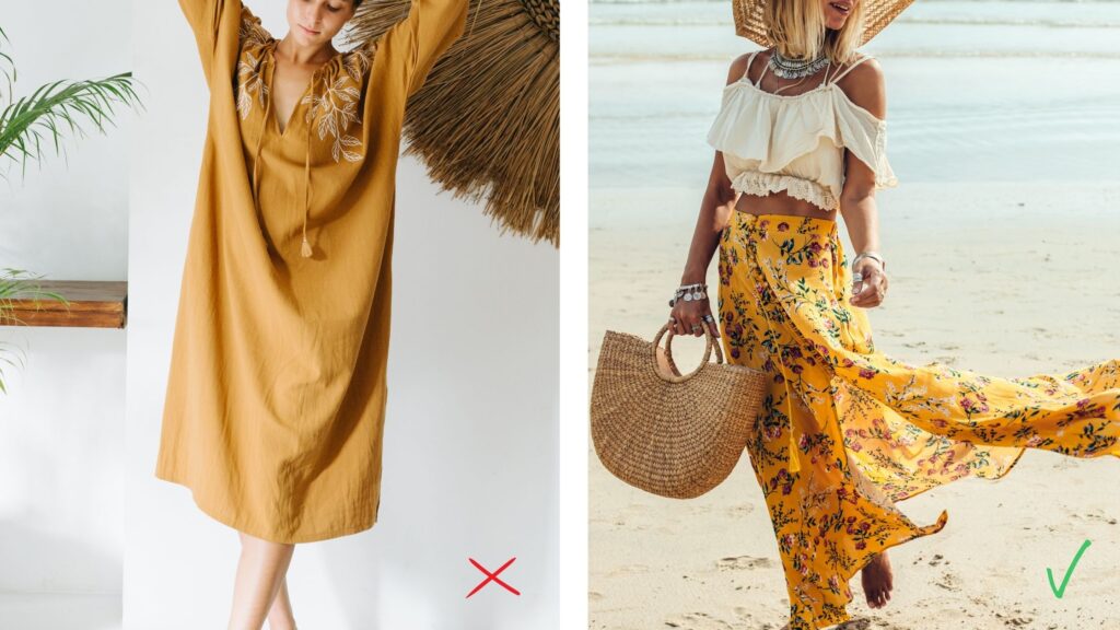 Roberta Style Lee _ BLOG _ Tips For Styling A Petite Body - Shapeless Tunic Vs High waisted maxi skirt and cropped top