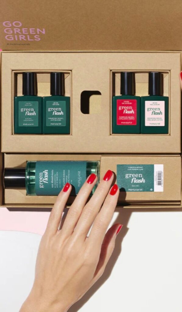 LED NAIL POLISH Green Flash Set Non Toxic Nail - DIY Home Kit PIN