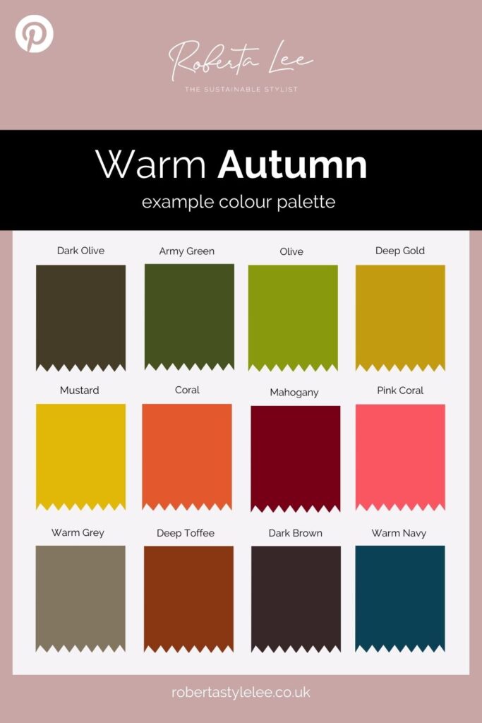warm Autumn Colour palette 
