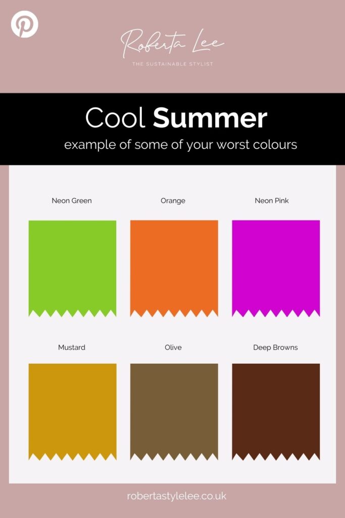 Cool summer your worst worst colours example colour palette 