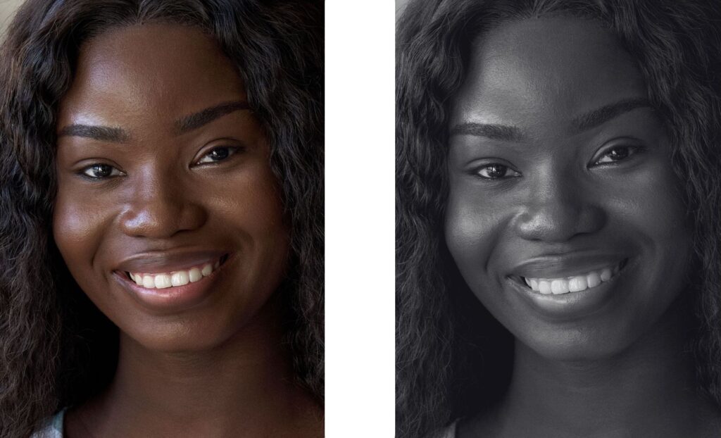 Dark haired women with cool skin, and lower contrast in features a soft overall appearance. An example of a black women who can wear cool summer colours 