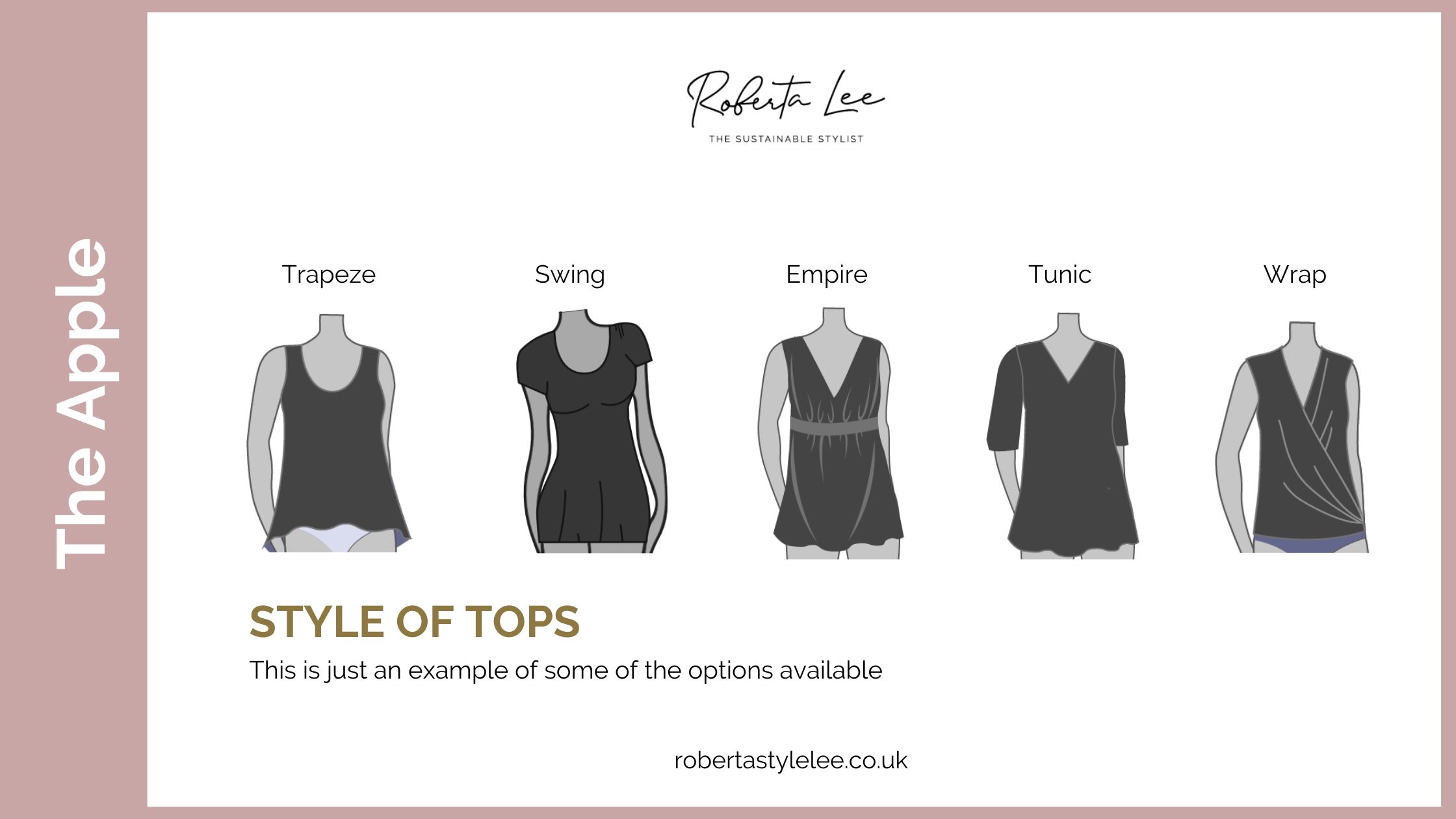 Best style of tops for apple figure 