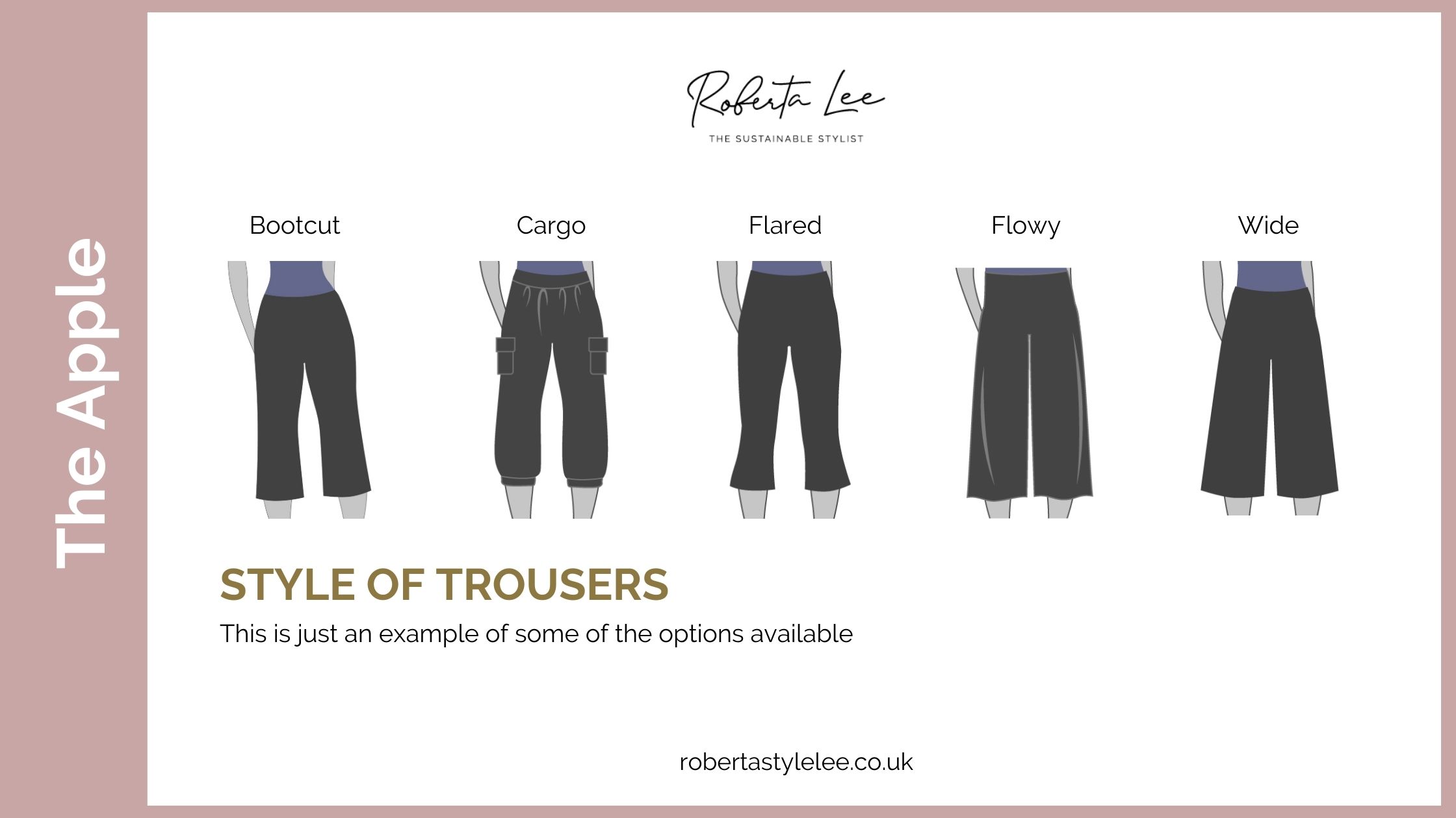 Best styles of trousers and jeans for an apple body shape 