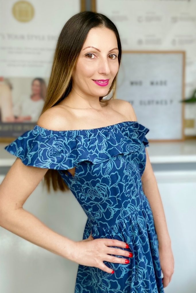 Blue Organic Maxi Dress - Sustainable Brand. Stylist Pick by Roberta Lee