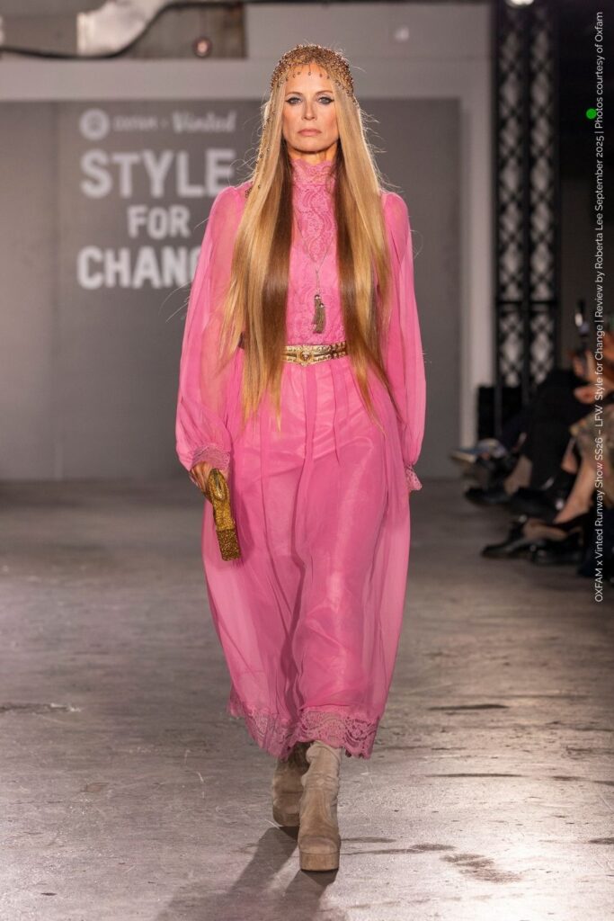 Laura Bailey secondhand pink dress
Style for Change Runway Show SS26.”