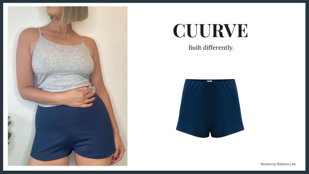 CUURVE underwear brand | Cosy Charlotte Bedroom Shorts | Blue Lounge Shorts - Sustainable Materials 